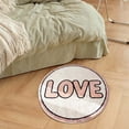 thumbnail image 5 of Valentines Day Doormat, Round Area Rug, 15 inch Small Washable Carpet, Circular Floor Mat with Love Design, Cute Home Decor for Bedroom Living Room Kitchen Dining Table Side Entryway Decor, 5 of 5