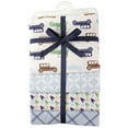 thumbnail image 3 of Hudson Baby Infant Boy Cotton Flannel Receiving Blankets, Blue Cars, One Size, 3 of 3