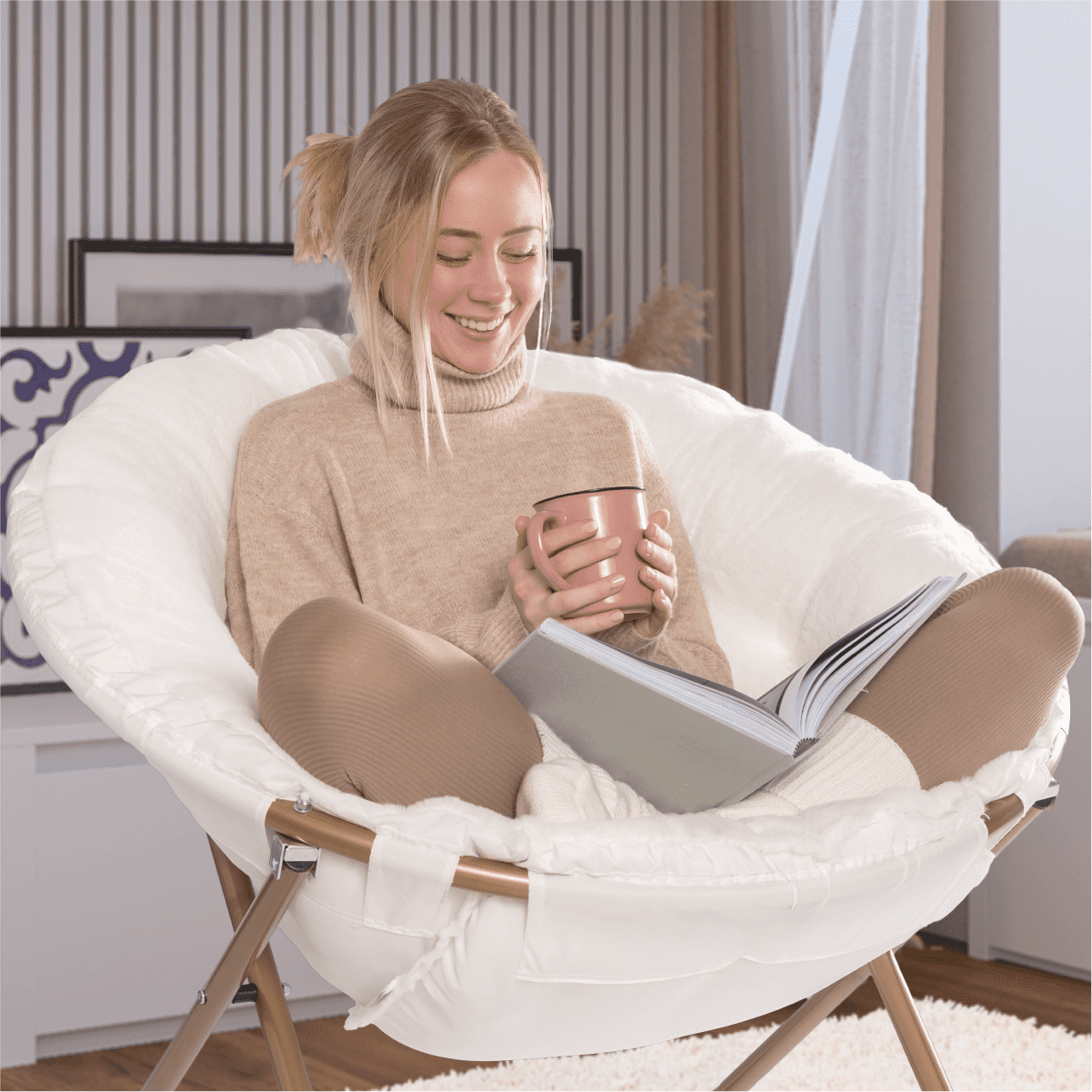 White dish 2025 chair