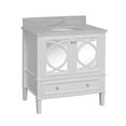 thumbnail image 6 of Olivia 36" Bathroom Vanity with White Cabinet and Carrara Marble Top, 6 of 6