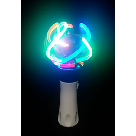 Light Up LED Orbiter Spinning Wand Hand Held Multi-Colored Wand