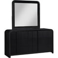 thumbnail image 2 of Maklaine Contemporary Soft Rich Black Finish Oak Veneer Dresser, 2 of 12