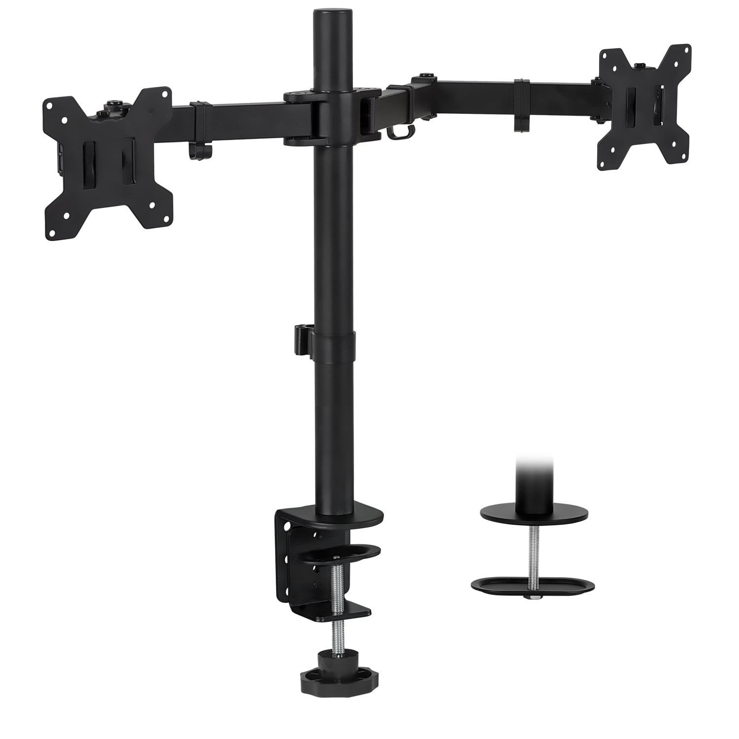 VESA Dimensions 75x75100x100mm Heavy Duty Double Monitor Stand Desk Mount Fully Adjustable