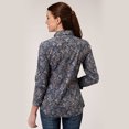 thumbnail image 2 of Roper Women's Paisley Print Long Sleeve Snap Western Shirt Blue Large, 2 of 2