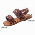 thumbnail image 5 of TOWED22 Girls Cute Heart Sandals Open Toe Summer Flats Dress Sandals Shoes Brown,10, 5 of 7