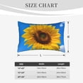 thumbnail image 4 of Pofeuu Blue Sky Sunflower Print Polyester Microfiber Plush Pillowcases, Super Soft and Cozy Pillow Case Covers with Envelop Closure（Pillow core not included）-16"x24", 4 of 6