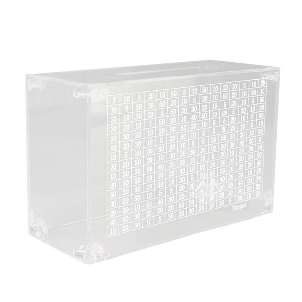 Hucha Transparente para Niños Adultos,Hucha de Acrílico Transparente, para Adultos con Contador para Meta de Ahorro, el Mejor Regalo 10000