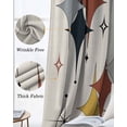 thumbnail image 3 of Yellow Diamond Blackout Curtains for Bedroom Living Room Darkening Curtains 54 Inch Long Modern Geometric Middle Century Beige Short Curtain for Small Window Treatment Grommet Drapes 42"x54"x2, 3 of 9