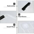 50 Quart Clear Containers/Bins with Lid，Wheels and Latching Handles