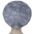 thumbnail image 4 of Opromo Cotton Bleach Friendly Banded Adjustable Skull Cap Sweatband Bouffant Hat-Cat Gray, 4 of 5