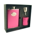 thumbnail image 1 of Visol VSET101 Marilia 8oz Hot Pink Leatherette Deluxe Flask Gift Set, 1 of 1