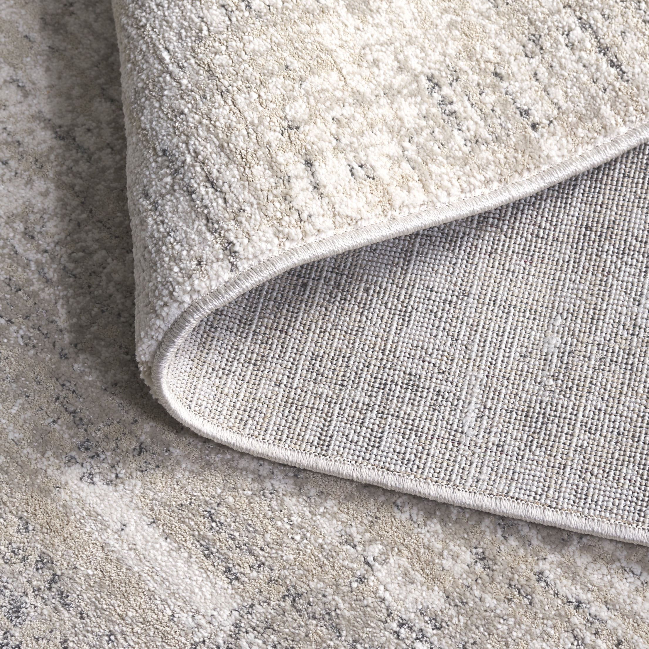 SAFAVIEH Northport Warwick Abstract Runner Rug, Ivory/Grey, 2'2" x 8'