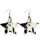thumbnail image 1 of Nueva Vaca Patrón Animal Pendientes de cuero de las mujeres Ronda de la gota de agua Pendientes de cuero elegante colgante de la joyería de las mujeres, 1 of 4