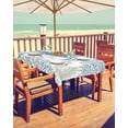 thumbnail image 2 of nqOlkjepod Teal Blue Crab Coastal Outdoor Tablecloth with Umbrella Hole & Zipper, Summer Coral Nautical Rectangle Table Cover 60x84 Inch, Dining Waterproof Table Cloth Protector for Patio/Party, 2 of 7