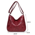 thumbnail image 3 of Bolsa de mano de cuero PU a la moda para mujer, de mensajero informal con cremallera de viaje para mujer Ndcxsfigh Para Estrenar, 3 of 7