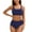 Blue, variant on Women's Beach Bikini Set Bathing Suit Breathable 2pcs Elastic Autumn Nylon Bikini All Seasons Spring Break Black Medium