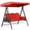 Red, variant on Outdoor Swing Replacement Cover Universal Patio Swing Seater Shelter Durable Protector for Garden Swing Chair Outdoor Furniture