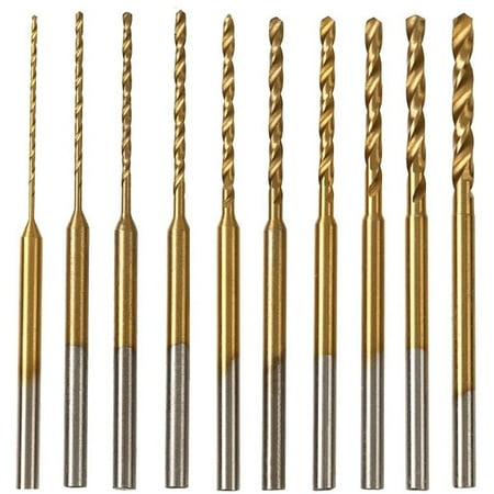 

-Twist Drill Bit Set - 10Pcs 0.6mm-2.2mm Drill Bit 2.35 HSS Mini Engraving Drill Bits Hole Drilling Tool