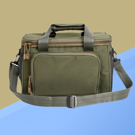 TITINICE Fishing Tackle Bag Waterproof Oxford Fabric with Adjustable Shoulder Strap and Multiple Pockets Green