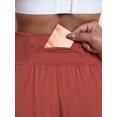 thumbnail image 6 of Flowy Running Shorts Women Workout Athletic Gym Yoga High Waisted with Pockets Cute Sweat Short Pants Casual Summer Brown Red S, 6 of 8