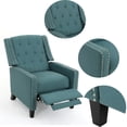 thumbnail image 2 of Stylish Teal Accent Chair for Living Spaces, 2 of 7