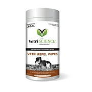 Vetri Repel Wipes Natural Flea Tick Repellent for Cats Dogs 60 Count