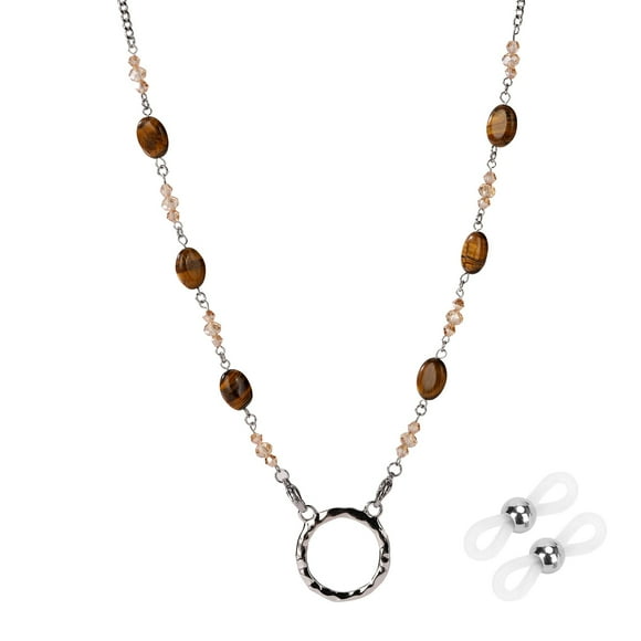 Collar Cadena Porta Anteojos para Mujeres y Hombres - Café
