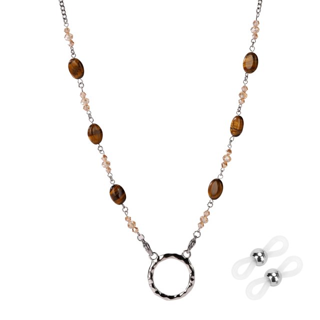 Collar Cadena Porta Anteojos para Mujeres y Hombres - Café