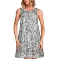 thumbnail image 1 of Xecao Robes d'Été Argentées Pailletées pour Femmes Robes Décontractées de Plage Sans Manches Robe Évasée avec Poches, 1 of 7