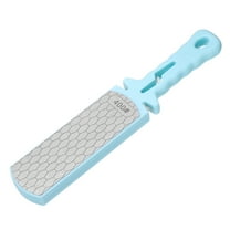 Uxcell Hand Sharpening Stone Whetstone, 400/1000 Grits 2 Side Diamond Large Sharpener 5 in 1  Multi Use Handheld Sharpen Tools with 3 Slots for Kitchen Knife Scissors