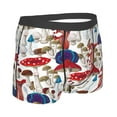 thumbnail image 3 of Balery Colorful Mushrooms (2) Men's Boxer Briefs, Soft and Breathable Cotton Underwear with nylon Waistband-X-Large, 3 of 9