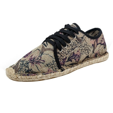 

Rdeuod Mens Shoes Morning Glory Canvas Breathable Casual Shoes Fashion Flat Lazy Shoes