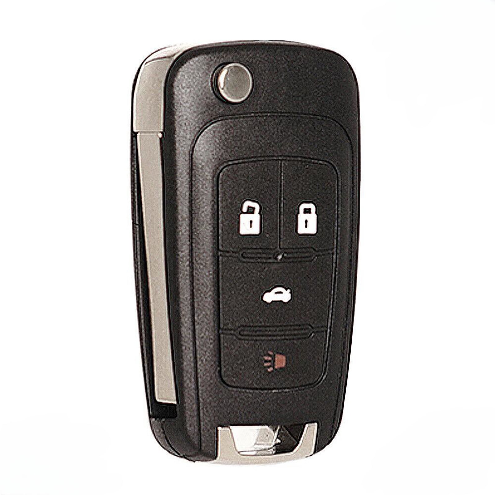 2Pcs Black Remote Key Fob with Built-in Chip Easy-to-Use Remote Control for Car Locking and Unlocking