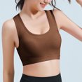 thumbnail image 5 of Womens Sports Bras Ladies Traceless Comfortable No Steel Ring Breathable Gathering Bra Woman Underwear Wireless Bras for Women Brown L, 5 of 6