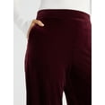 Time and Tru Women's Velvet Wide Leg Pants, 32" Inseam, Sizes XSXXXL