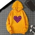 thumbnail image 2 of Wang6 White Oversized Graphic Hoodies for Womens Loose Fit Heart Printed Pullovers Sweatshirts Girls Trendy Fall Long Sleeve V Neck Tops with Pocket Yellow XL, 2 of 3