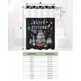 thumbnail image 6 of No Hook Shower Curtain with Snap in Liner, Happy Birthday Cake Firwoks Black Hotel Shower Curtains for Bathroom, Washable Shower Curtain Liner Set with Mesh Top Window, 54"x78", 6 of 6