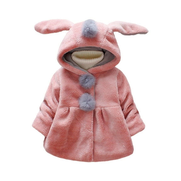 GYRATEDREAM Baby Girl's Toddler Kids Fall Winter Coat Jacket Outerwear Ears Hood Hoodie Snowsuit Warm Outerwear Jacket