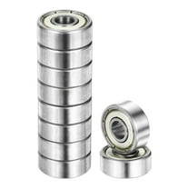 10pack R4AZZ 1/4" ID x 3/4" OD x 9/32" Height Z3 Ball Bearings, Silver Tone