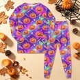 thumbnail image 2 of KPOPLK Toddler Boy Clothes 2-8T Halloween Pajama Set Long Sleeve Pumpkin Print Shirts and Pants Comfortable Fall Winter Sleepwear,Size 7-8 Years, 2 of 9