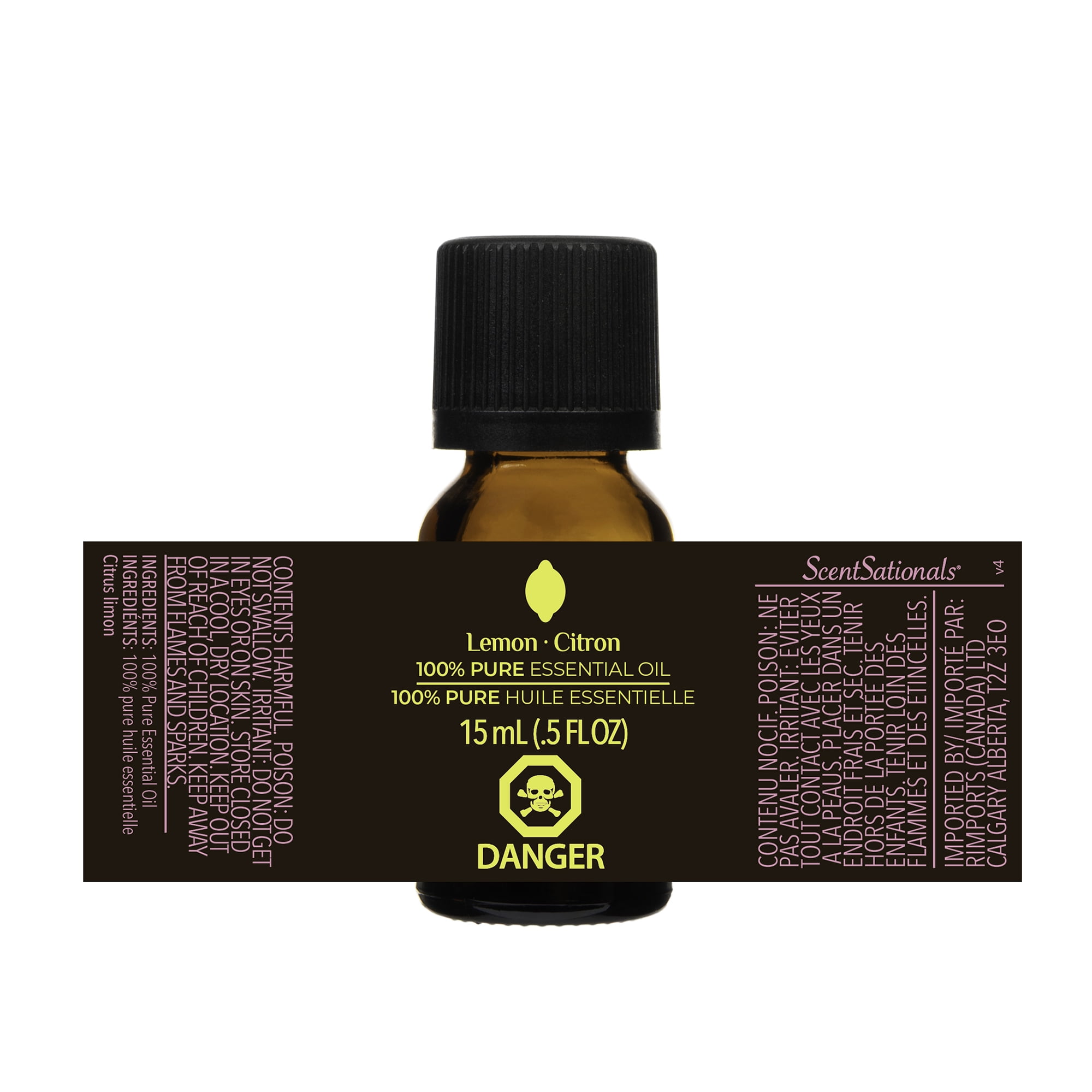 ScentSationals 100% Essential Oil, Lemon, 15 mL (0.5 fl oz)