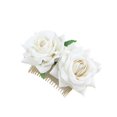thumbnail image 2 of Trendy Pink Flower Hairpin for Bridal Bridesmaid Hair Clip Wedding Party Hair Accessories, 2 of 2