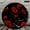 12x12in, variant on Patifu 10 Inch Wall Clock Red Roses Black Print Silent Sweep Movement Durable Wood 10x10in