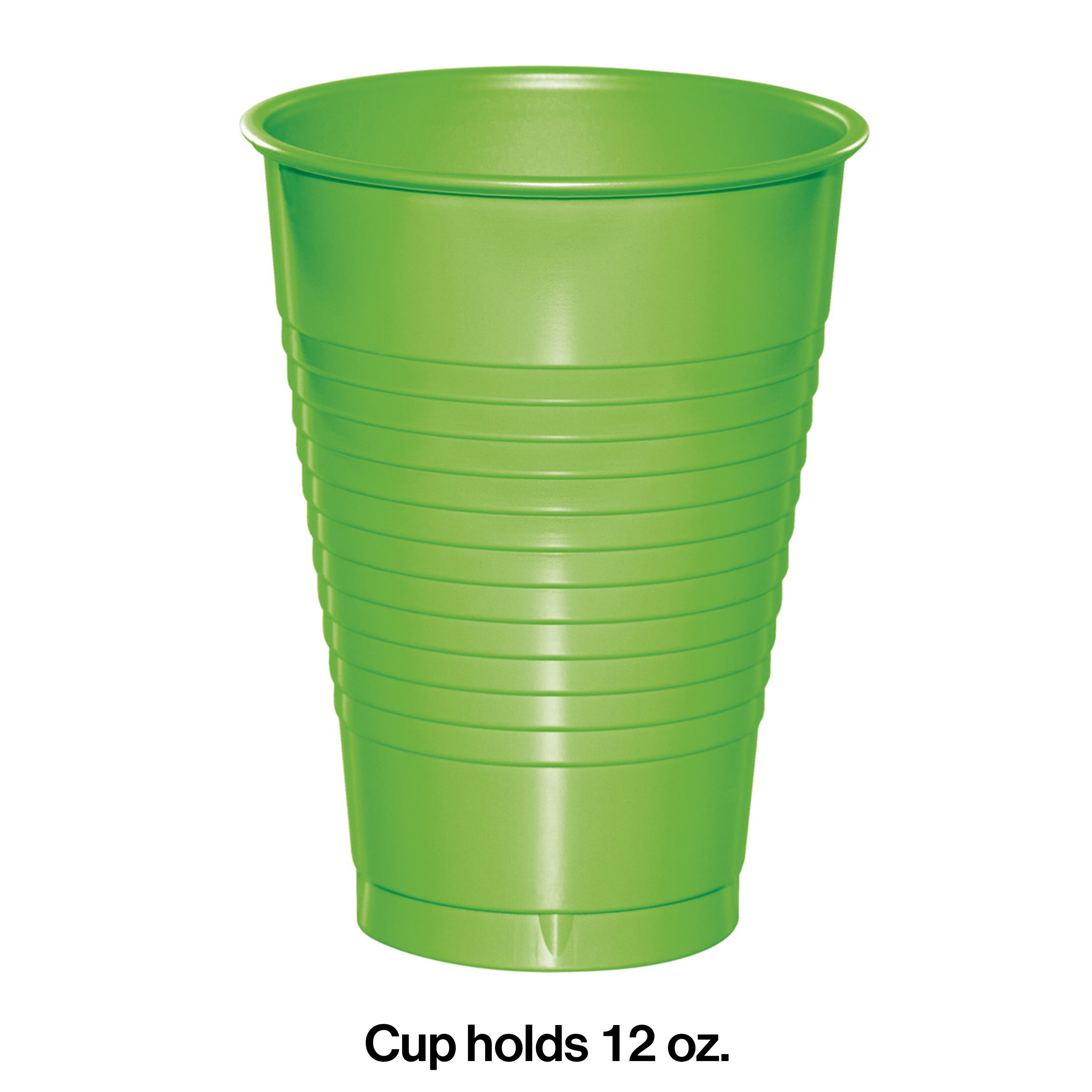 Fresh Lime Green 12 oz Plastic Cups for 20 Guests 
