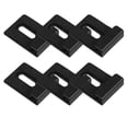 thumbnail image 1 of HAMPPLIES 6 Pcs Clips de Miroir en Acier Inoxydable Noir Support Mural Robuste avec Tampons en Caoutchouc, 1 of 7