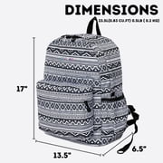 J World Oz 17 Day Backpack for School and Travel, Tribal