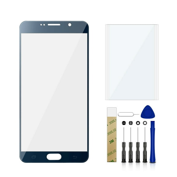 For Samsung Galaxy Note5 SM-N920C Replacement Front Outer Glass Lens Screen Tool Blue