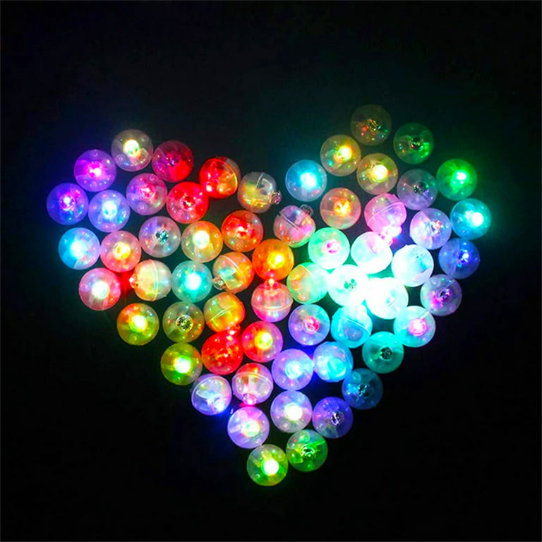 LED Balloon Lumière, 100 PCS LED Ballons Lampes Lumineuses, Boule Mini Rond Ballons  LED Lumière pour Lanterne Papier Décoration Mariage, Fête (Couleur: coloré)  Ternel