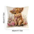 thumbnail image 4 of Throw Pillow Cover 18x18 Inch Cute Patterns Print Soft Breathable Hidden Zipper Decorative for Sofa Living Room by MPOISVA, 4 of 7