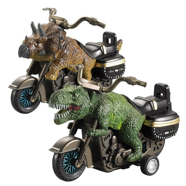 Nobrand Dinosaur Motorcycle Toy Plastic 2pcs Inertia Friction Motorcycle Toy Motorbike Multicolor One Size